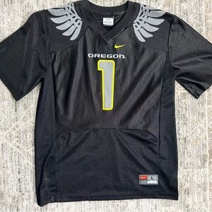 Nike Black and Gray Oregon Ducks Youth Jersey